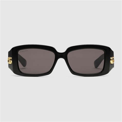 Gucci แว่นตากันแดด Rectangular sunglasses with crystals